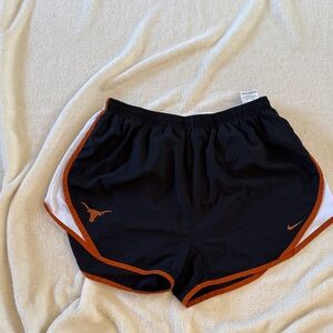 Nike Women's Black and Orange Sports Shorts